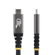 Image de StarTech.com Câble USB4 de 1m, 80 Gbit/s, Câble USB-C Certifié USB-IF, 240 W PD, 8K 120 Hz/4K 240 Hz DP2.1 DP80, Gaine en TPE, Compatible Thunderbolt 4 - Cordon USB-C No ... (CC1M80GUSB4CABLE)