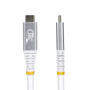 Image de StarTech.com Câble USB4 de 1 m, 80 Gbps, Câble USB-C Certifié USB-IF, 240 W PD, 8K 120 Hz/4K 240 Hz DP2.1 DP80, Compatible Thunderbolt 4 - Cordon USB-C Blanc (CC1M80GUSB4CABLEW)