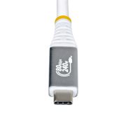 Image de StarTech.com Câble USB4 de 1 m, 80 Gbps, Câble USB-C Certifié USB-IF, 240 W PD, 8K 120 Hz/4K 240 Hz DP2.1 DP80, Compatible Thunderbolt 4 - Cordon USB-C Blanc (CC1M80GUSB4CABLEW)