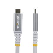 Image de StarTech.com Câble USB4 de 3 m, 20 Gbit/s, Câble USB-C Certifié USB-IF, 60 W PD, 4K 120 Hz DP 1.4, Gaine en TPE, Cordon USB-C Blanc (CC3M20GUSB4CXW)