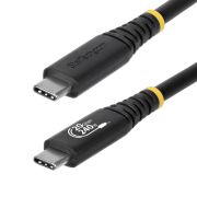 Image de StarTech.com Câble USB 4 de 2 m, 20 Gbps, Câble USB-C Certifié USB-IF, PD EPR 240 W, DP 1.4 4K 120 Hz, Gaine TPE, Cordon USB-C Noir (CC2M20GUSB4TP)