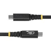 Image de StarTech.com Câble USB 4 de 2 m, 20 Gbps, Câble USB-C Certifié USB-IF, PD EPR 240 W, DP 1.4 4K 120 Hz, Gaine TPE, Cordon USB-C Noir (CC2M20GUSB4TP)