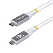 Image de StarTech.com Câble USB4 de 1,5m, 80 Gbit/s, Câble USB-C Certifié USB-IF, 240 W PD, 8K 120 Hz/4K 240 Hz DP2.1 DP80, Gaine en TPE, Compatible Thunderbolt 4 - Cordon US ... (CC150CM80GUSB4CABLEW)