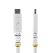 Image de StarTech.com Câble USB 4 de 2 m, 20 Gbps, Câble USB-C Certifié USB-IF, PD EPR 240 W, DP 1.4 4K 120 Hz, Gaine TPE, Cordon USB-C Blanc (CC2M20GUSB4TPW)
