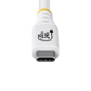 Image de StarTech.com Câble USB 4 de 2 m, 20 Gbps, Câble USB-C Certifié USB-IF, PD EPR 240 W, DP 1.4 4K 120 Hz, Gaine TPE, Cordon USB-C Blanc (CC2M20GUSB4TPW)