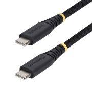 Image de StarTech.com câble USB USB 2.0 0,15 m USB C 0,48 Gbit/s 60 W Noir (USB2CC15CMNCBR)