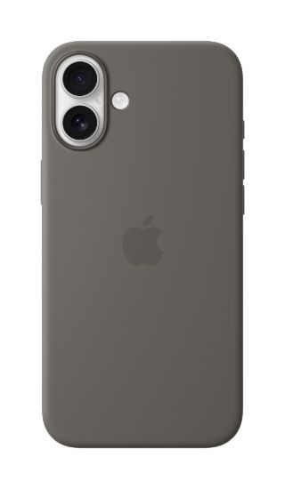 Image de Apple Coque en silicone avec MagSafe pour iPhone 16 Plus - Gris minéral - Gris, Couleur de la pierre (MYYC3ZM/A)