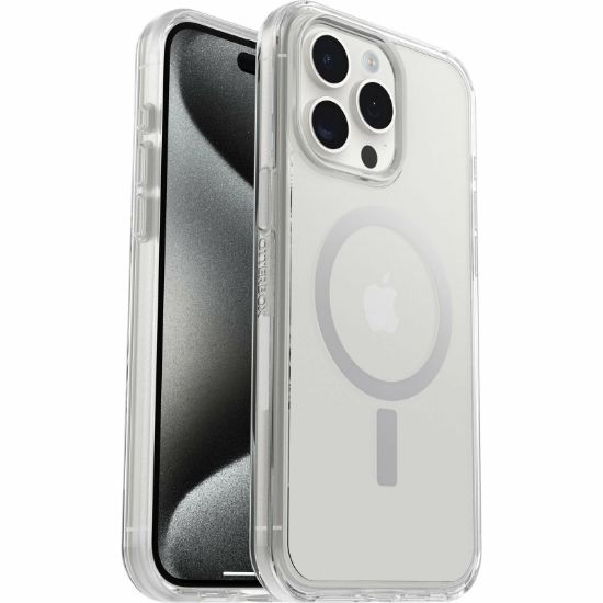 Image de OtterBox Symmetry Series Clear pour MagSafe pour iPhone 15 Pro Max, Clear - Transparent (77-93081)