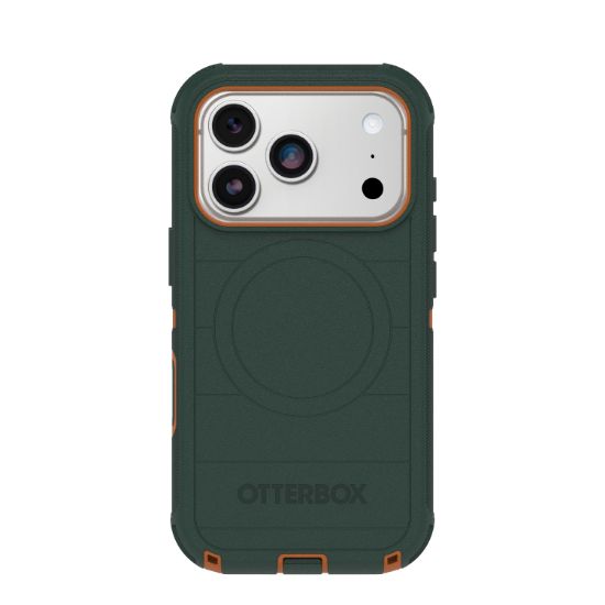 Image de OtterBox Defender Pro MagSafe Series pour Apple iPhone 17 Pro, Coopersmith - Vert (77-98388)