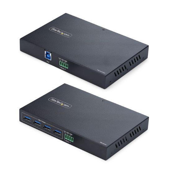 Image de StarTech.com Extension USB 3.0 à 4 Ports sur Ethernet Jusqu'à 100m via un Câble RJ45 Cat6a / Cat7 / Cat8, Extension pour Périphériques USB Distants, Hub 4xUSB-A 5 Gbp ... (C10043-USB-EXTENDER)