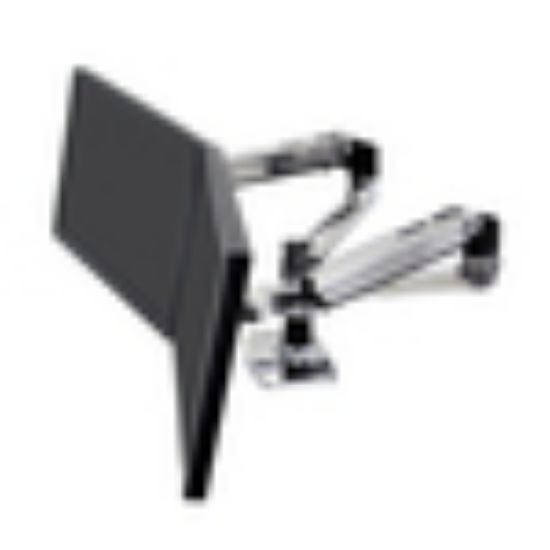 Image de Ergotron Série LX Bras bi-écrans juxtaposés, fixation bureau Support d'écran - Argent (45-245-026)