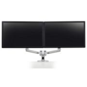 Image de Ergotron Série LX Bras bi-écrans juxtaposés, fixation bureau Support d'écran - Argent (45-245-026)