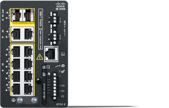 Image de Cisco Catalyst IE3100 w/8 Ports GE Copper and 2 GE Combo uplinks, NE Switch - Noir (IE-3100-8T2C-E)