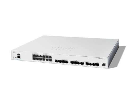Image de Cisco Catalyst 1300-24XTS Managed, 12 Port 10G Copper, 12x10GE SFP+, Limited Lifetime Protection Switch - Gris (C1300-24XTS)