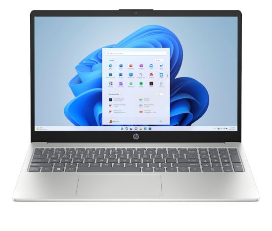 Image de HP 15-fc0106nb AMD Ryzen™ 5 7520U Ordinateur portable 39,6 cm (15.6") Full HD 16 Go LPDDR5-SDRAM 512 Go SSD Wi-Fi 6 (802.11ax) Windows 11 Home Argent (B9HE5EA)