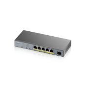 Image de Zyxel commutateur réseau Géré L2 Gigabit Ethernet (10/100/1000) Connexion Ethernet, supportant l'alimentation via ce port (PoE) Gris (GS1350-6HP-EU0101F)