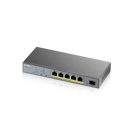Image de Zyxel commutateur réseau Géré L2 Gigabit Ethernet (10/100/1000) Connexion Ethernet, supportant l'alimentation via ce port (PoE) Gris (GS1350-6HP-EU0101F)