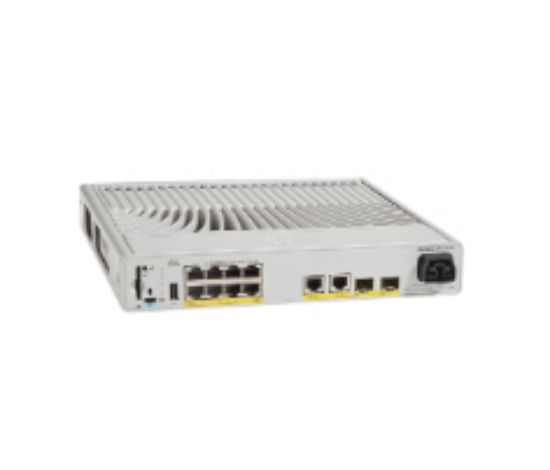 Image de Cisco 8x 10M/100M/1G Ethernet ports with fixed 2x SFP+ and 2x 1G uplink ports, Network Advantage Switch (C9200CX-8P-2XGH-A)