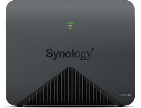 Image de Synology Quad core 717 MHz, 256 MB DDR3, 2x2 MIMO (2.4 GHz / 5 GHz), LAN, WAN, USB 3.0, 154 mm x 199 mm x 65 mm Routers - Noir (MR2200AC)