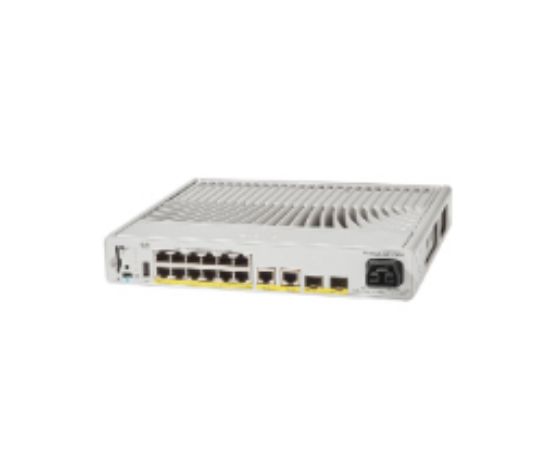 Image de Cisco 12x 10M/100M/1G Ethernet ports with fixed 2x SFP+ and 2x 1G uplink ports, Network Advantage Switch (C9200CX-12P-2XGH-A)