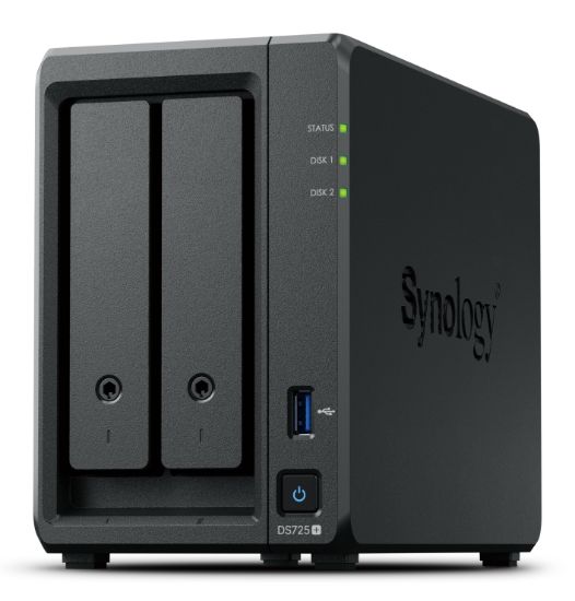 Image de Synology DiskStation Versatile 2-Bay Storage Solution with Expandable Capacity Serveur de stockage de données - Noir (DS725+)