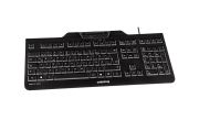 Image de CHERRY KC 1000 SC Clavier filaire lecteur cartes à puce, noir, USB, AZERTY - FR (JK-A0100FR-2)