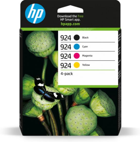 Image de HP 924 Pack de 4 Cartouches d’encre authentiques CMJN (6C3Z1NE)