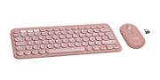 Image de Logitech Pebble 2 Combo clavier Souris incluse Universel RF sans fil + Bluetooth QWERTY US International Rose (920-012241)