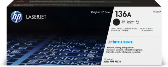 Image de HP 136A Black Original LaserJet Cartridge Toner - Noir (W1360A)