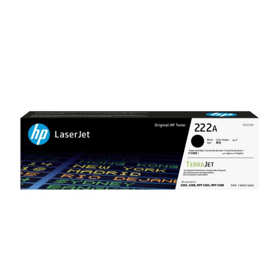 Image de HP 222A Blk LaserJet Cartridge Toner - Noir (W2220A)