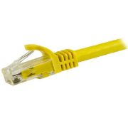 Image de StarTech.com Cordon de raccordement UTP CAT6 (1,5 m) sans crochet - Câble patch RJ45 - Jaune (N6PATC150CMYL)