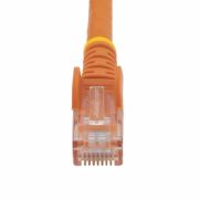 Image de StarTech.com Câble réseau Cat6 Gigabit UTP sans crochet de 3m - Cordon Ethernet RJ45 anti-accroc - M/M - Orange (N6PATC3MOR)