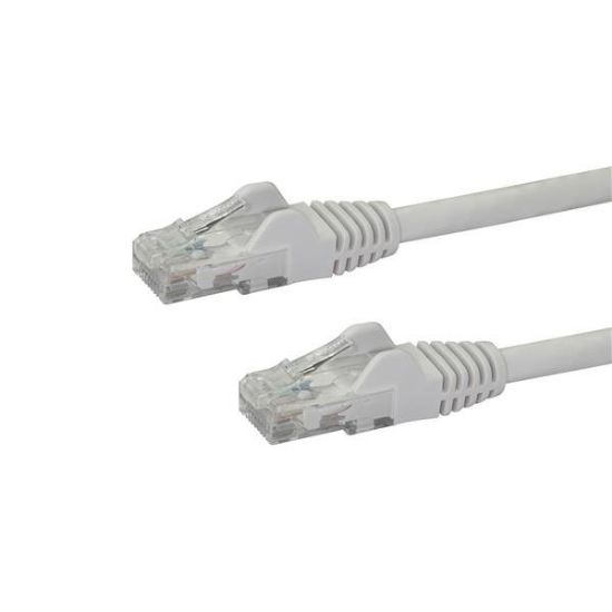 Image de StarTech.com Câble réseau Cat6 UTP sans crochet de 50 cm - Blanc (N6PATC50CMWH)