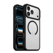 Image de OtterBox React MagSafe Series pour Apple iPhone 17 Pro Max, noir Crystal, transparente/noir - Noir,Transparent (77-98651)