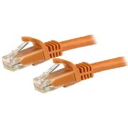 Image de StarTech.com Câble réseau Cat6 Gigabit UTP sans crochet de 1 m - Cordon Ethernet RJ45 anti-accroc - M/M - Orange (N6PATC1MOR)