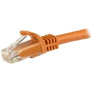 Image de StarTech.com Câble réseau Cat6 Gigabit UTP sans crochet de 1 m - Cordon Ethernet RJ45 anti-accroc - M/M - Orange (N6PATC1MOR)