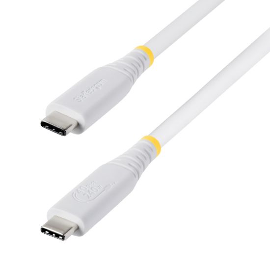 Image de StarTech.com câble USB USB4 Gen 3x2 0,5 m USB C 40 Gbit/s 240 W Blanc (CC50CM40GUSB4TPW)