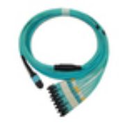 Image de Cisco Cable, MPO12-4X Duplex LC, Breakout Cable, MMF, OM4, 3m. Câble de fibre optique - Couleur aqua (CB-M12-4LC-MMF3M=)