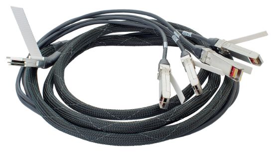 Image de HP E BladeSystem c-Class 40G QSFP+ to 4x10G SFP+ 3m Direct Attach Copper Splitter Cable Câble de fibre optique (721064-B21)