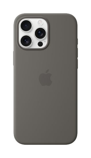 Image de Apple Coque en silicone avec MagSafe pour iPhone 16 Pro Max - Gris minéral (MYYV3ZM/A)