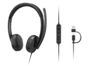 Image de Lenovo VoIP Headset 5000 Casque Avec fil Arceau Bureau/Centre d'appels USB Type-C Noir (4XD1R88995)