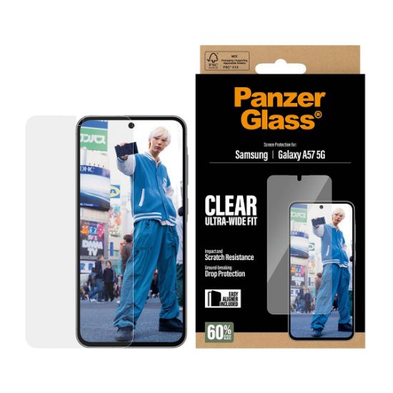 Image de PanzerGlass Screen Protector Ultra-Wide Fit - Clear - Samsung Galaxy A57 5G Protection d'écran transparent (PG32082)