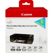 Image de Canon PGI-29 MBK/PBK/DGY/GY/LGY/CO cartouche d'encre Original Noir, Gris foncé, Gris, Gris clair, Noir mat, Photo noire (4868B018)