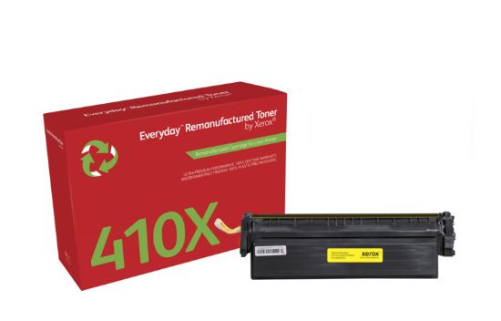 Image de Toner remanufacturé Jaune Everyday™ de Xerox compatible avec HP 410X (CF412X), Grande capacité (006R03553)