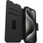 Image de OtterBox Strada Series Folio MagSafe pour iPhone 15 Pro Max, Shadow - produits livrés sans emballage - Noir (77-93814)