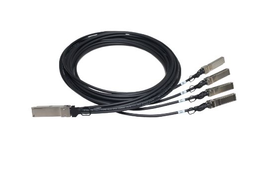 Image de HP E Networking Comware X240 40G QSFP+ to 4x10G SFP+ 5m Direct Attach Copper Splitter Cable Câble de fibre optique - Noir (JG331A)