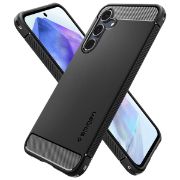 Image de Spigen Rugged Armor Backcover Samsung Galaxy A55 - Matte Black - Noir (ACS07500)