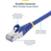 Image de StarTech.com Câble Ethernet CAT8 Bleu de 1m, RJ45 Snagless, 25G/40G, 2000MHz, 100W PoE++, S/FTP, Fil de Cuivre Pur 26AWG, LSZH, Cordon de Raccordement Réseau Blindé av ... (NLBL-1M-CAT8-PATCH)