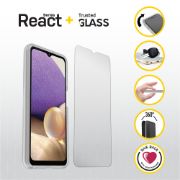 Image de OtterBox React + Trusted Glass Series pour Samsung Galaxy A12, transparente (78-80351)