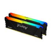 Image de Kingston Technology FURY 32GB 3200MT/s DDR4 CL16 DIMM (Kits de 2) Beast RGB Mémoire RAM (KF432C16BB2AK2/32)